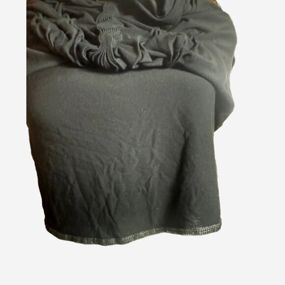 Coldwater Creek Black Ruched Long Top Blouse Tunic M - Picture 4 of 7